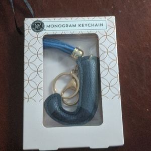 Letter J Monogram Keychain